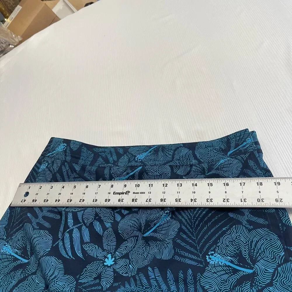 Rip Skirt Hawaii Wrap Skirt Beach Blue Floral Adjustable Surf Size Large